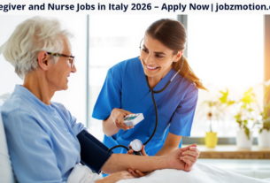 Professional nurse and caregiver assisting an elderly patient in a modern hospital in Italy – healthcare jobs in Italy 2026 with visa sponsorship for international applicants | jobzmotion.com